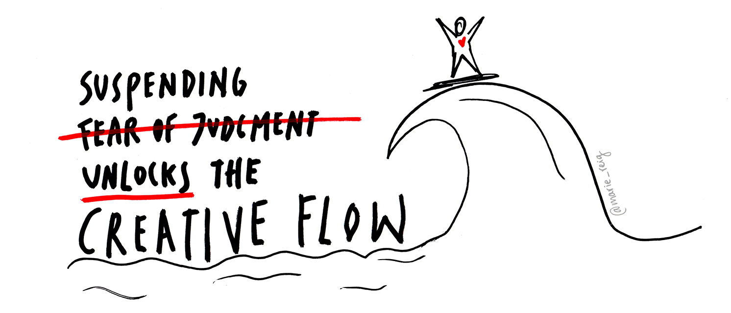 Suspending judgment unlocks the creative flow Marie Reig Florensa Creative Leadership Coach